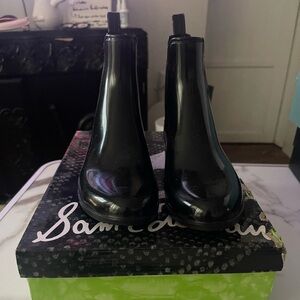Sam Edelman Glossy Black Rain Boots